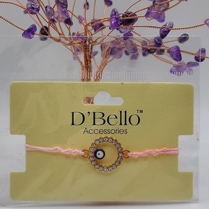 3/$14 D'Bello Accessories Adjustable Pink Rope Bracelet